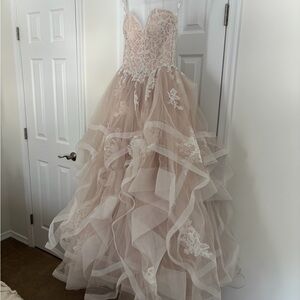 Stella York Blush Lace Wedding Dress
